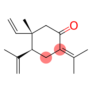 [4S,(+)]-2-Isopropylidene-4β-isopropenyl-5α-vinyl-5-methylcyclohexanone