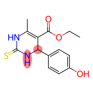 5-Pyrimidinecarboxylic acid, 1,2,3,4-tetrahydro-4-(4-hydroxyphenyl)-6-methyl-2-thioxo-, ethyl ester