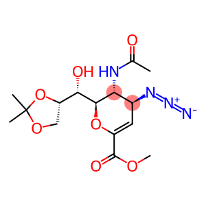 (2R,3R,4S)-METHYL3-ACETAMIDO-4-AZIDO-2-((S)-((R)-2,2-DIMETHYL-1,3-DIOXOLAN-4-YL)(HYDROXY)METHYL)-3,4-DIHYDRO-2H-PYRAN-6-CARBOXYLATE