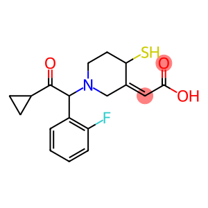 2-[1-[2-cyclopropyl-1-(2-fluorophenyl)-2-oxoethyl]-4-sulfanylpiperidin-3-ylidene]acetic acid