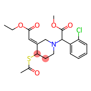 (3E)-4-(Acetylthio)-α-(2-chlorophenyl)-3-(2-ethoxy-2-oxoethylidene)-1-piperidineacetic Acid Methyl Ester(Mixture of DiastereoMers)