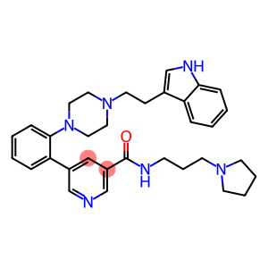 3-Pyridinecarboxamide, 5-[2-[4-[2-(1H-indol-3-yl)ethyl]-1-piperazinyl]phenyl]-N-[3-(1-pyrrolidinyl)propyl]-