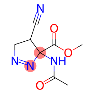 3H-Pyrazole-3-carboxylicacid,3-(acetylamino)-4-cyano-4,5-dihydro-,methyl