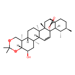 2α,13-Dihydroxy-3β,23-[(1-methylethylidene)bis(oxy)]urs-11-en-28-oic acid 28,13-lactone