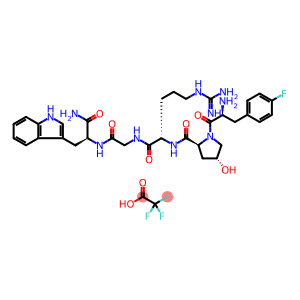 (2S)-N-[(1S)-1-[[(1S)-1-[[(2S)-2-amino-3-(4-fluorophenyl)propanoyl]carbamoyl]-2-(1H-indol-3-yl)ethyl]carbamoylmethylcarbamoyl]-4-(diaminomethylideneamino)butyl]-4-hydroxy-pyrrolidine-2-carboxamide