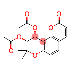 2H,8H-Benzo[1,2-b:3,4-b']dipyran-2-one, 9,10-bis(acetyloxy)-9,10-dihydro-8,8-dimethyl-, (9S,10S)-