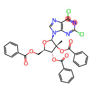 2,6-Dichloro-9-(2-c-methyl-2,3,5-tri-O-benzoyl-beta-D-ribofuranosyl)purine