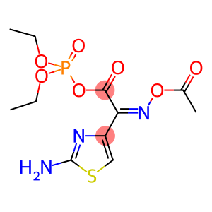 4-Thiazoleacetic acid, α-[(acetyloxy)imino]-2-amino-, anhydride with diethyl hydrogen phosphate, (Z)- (9CI)