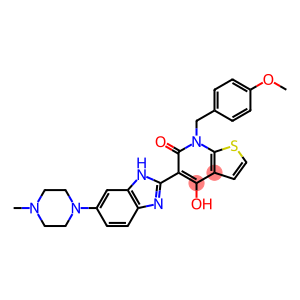4-Hydroxy-7-(4-methoxybenzyl)-5-(6-(4-methylpiperazin-1-yl)-1H-benzo[d]imidazol-2-yl)thieno[2,3-b]pyridin-6(7H)-one