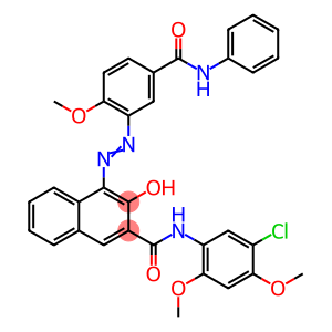 5'-chloro-3-hydroxy-2',4'-dimethoxy-4-[[2-methoxy-5-(phenylcarbamoyl)phenyl]azo]naphthalene-2-carboxanilide