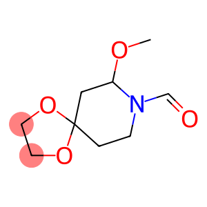 1,4-Dioxa-8-azaspiro[4.5]decane-8-carboxaldehyde, 7-methoxy-