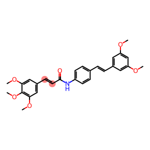 (E)-N-(4-((E)-3,5-二甲氧基苯乙烯基)苯基)-3-(3,4,5-三甲氧基苯基)丙烯酰胺