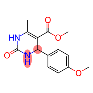 5-Pyrimidinecarboxylic acid, 1,2,3,4-tetrahydro-4-(4-methoxyphenyl)-6-methyl-2-oxo-, methyl ester