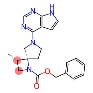 1,6-Diazaspiro[3.4]octane-1-carboxylic acid, 3-methyl-6-(7H-pyrrolo[2,3-d]pyrimidin-4-yl)-, phenylmethyl ester, (3S,4R)-