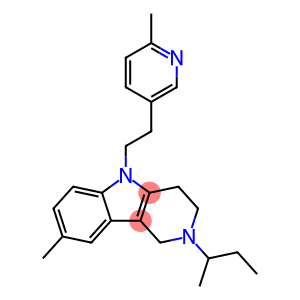 1H-Pyrido[4,3-b]indole, 2,3,4,5-tetrahydro-8-methyl-2-(1-methylpropyl)-5-[2-(6-methyl-3-pyridinyl)ethyl]-