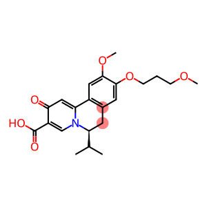 2H-Benzo[a]quinolizine-3-carboxylic acid, 6,7-dihydro-10-methoxy-9-(3-methoxypropoxy)-6-(1-methylethyl)-2-oxo-, (6S)-