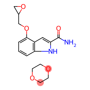 4-GLYCIDYLOXY-2-INDOLECARBOXAMIDE, COMPO UND WITH 1,4-DIOXANE (2:1), 97