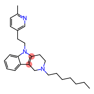 2,3,4,5-Tetrahydro-2-heptyl-5-[2-(6-methyl-3-pyridyl)ethyl]-1H-pyrido[4,3-b]indole