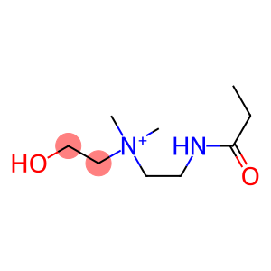 Ethanaminium,  2-hydroxy-N,N-dimethyl-N-[2-[(1-oxopropyl)amino]ethyl]-