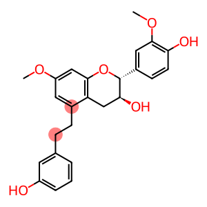 2H-1-Benzopyran-3-ol, 3,4-dihydro-2-(4-hydroxy-3-methoxyphenyl)-5-[2-(3-hydroxyphenyl)ethyl]-7-methoxy-, (2R,3S)-rel-(+)-