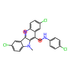 (4-CHLORO-PHENYL)-(2,7-DICHLORO-10-METHYL-10H-INDOLO[3,2-B]QUINOLIN-11-YL)-METHYL-AMINE