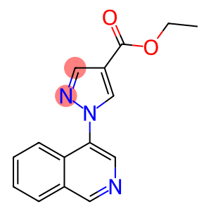 1H-Pyrazole-4-carboxylic acid, 1-(4-isoquinolinyl)-, ethyl ester