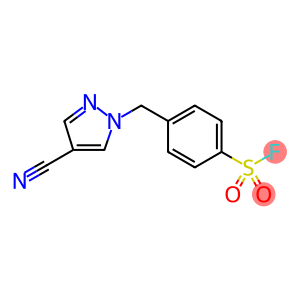 4-((4-cyano-1H-pyrazol-1-yl)methyl)benzene-1-sulfonyl fluoride4-((4-cyano-1H-pyrazole-1-yl)methyl)benzene-1-sulphonyl fluoride