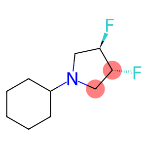 Pyrrolidine, 1-cyclohexyl-3,4-difluoro-, (3R,4R)-