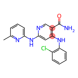 4-((2-chlorophenyl)amino)-6-((6-methylpyridin-2-yl)amino)nicotinamide