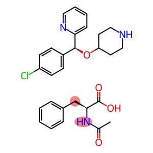 2-[(S)-(4-chlorophenyl)(4-piperidinyloxy)methyl]pyridine, N-acetyl-L-Phenylalanine (1:1)