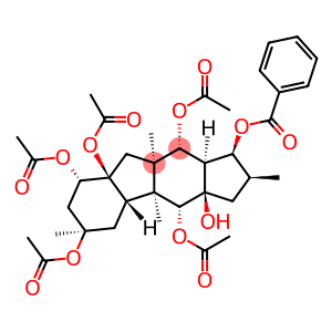 5,8,9,10,14-Pentaacetoxy-3-benzoyloxy-15-hydroxypepluane