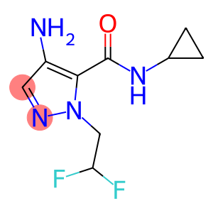 4-amino-N-cyclopropyl-2-(2,2-difluoroethyl)-3-pyrazolecarboxamide