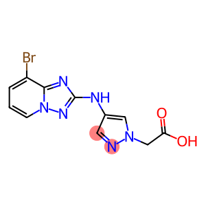 2-(4-((8-溴-[1,2,4]三唑并[1,5-A]吡啶-2-基)氨基)-1H-吡唑-1-基)乙酸