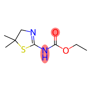 2-Thiazoline-2-carbamic  acid,  5,5-dimethyl-,  ethyl  ester  (8CI)