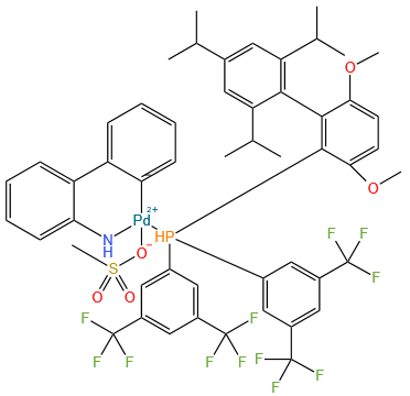 [(2-双[3,5-双(三氟甲基)苯基]膦-3,6-二甲氧基-2',4',6'-三异丙基-1,1'-联苯)-2-(2'-氨基-1,1'-联苯)]钯(II)甲磺酸盐