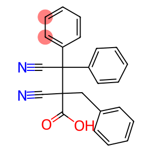 Benzenepropanoic acid, .alpha., .beta.-dicyano-.beta.-phenyl-.alpha.-(phenylmethyl)-