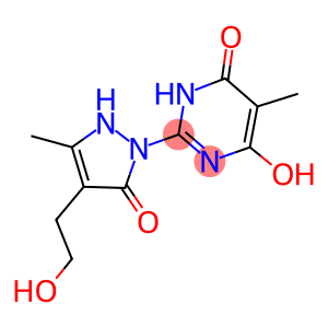 6-hydroxy-2-[4-(2-hydroxyethyl)-3-methyl-5-oxo-2,5-dihydro-1H-pyrazol-1-yl]-5-methyl-4(3H)-pyrimidinone