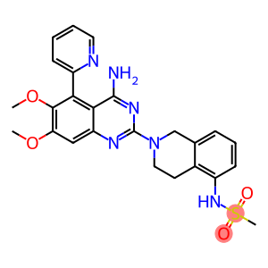 N-{2-(4-Amino-6,7-dimethoxy-5-(2-pyridyl)quinazolin-2-yl)-1,2,3,4-tetrahydro-5-isoquinolyl}methanesulfonamide