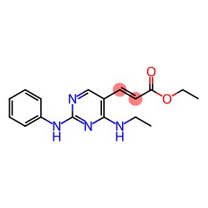 (E)-3-[2-anilino-4-(ethylamino)-5-pyrimidinyl]-2-propenoic acid ethyl ester