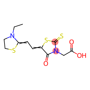 5-[(3-ETHYL-2-THIAZOLIDINYLIDENE)ETHYLIDENE]-4-OXO-2-THIOXO-3- THIAZOLIDINEACETIC ACID
