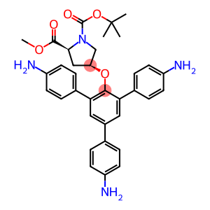 1-(tert-butyl) 2-methyl (2S,4R)-4-((4,4''-diamino-5'-(4-aminophenyl)-[1,1':3',1''-terphenyl]-4'-yl)oxy)pyrrolidine-1,2-dicarboxylate
