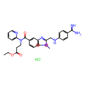 N-[[2-[[[4-(氨基亚氨甲基)苯基]氨基]甲基]-1-甲基-1H-苯并咪唑-5-基]羰基]-N-(2-吡啶基)-beta-丙氨酸乙酯盐酸盐