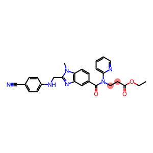 Alanine, N-[[2-[[(4-cyanophenyl)amino]methyl]-1-methyl-1H-benzimidazol-5-yl]carbonyl]-N-2-pyridinyl-, ethyl ester