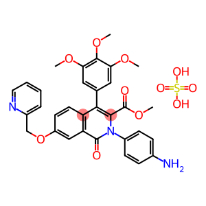 methyl (2-(4-aminophenyl)-1,2-dihydro-1-oxo-7-(2-pyridinylmethoxy)-4-(3,4,5-trimethoxyphenyl)-3-isoquinoline carboxylate sulfate