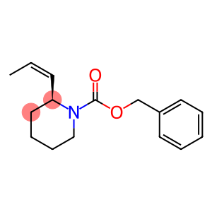 1-Piperidinecarboxylic acid, 2-(1Z)-1-propen-1-yl-, phenylmethyl ester, (2S)-