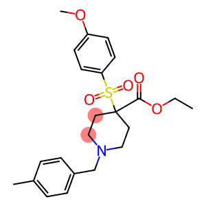 ETHYL 4-[(4-METHOXYPHENYL)SULFONYL]-1-(4-METHYLBENZYL)-4-PIPERIDINECARBOXYLATE