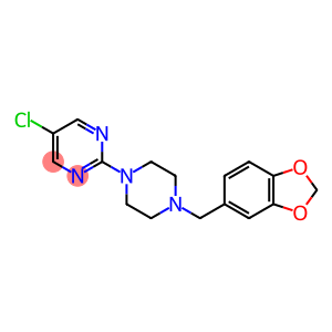 2-[4-(1,3-Benzodioxol-5-ylmethyl)-1-piperazinyl]-5-chloropyrimidine