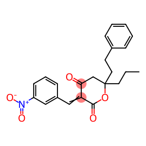 3-(3-nitrobenzylidene)-6-phenethyl-6-propyldihydro-2H-pyran-2,4(3H)-dione