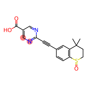 2-((4,4-Dimethyl-1-oxidothiochroman-6-yl)ethynyl)pyrimidine-5-carboxylic acid