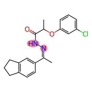 2-(3-chlorophenoxy)-N'-[1-(2,3-dihydro-1H-inden-5-yl)ethylidene]propanohydrazide